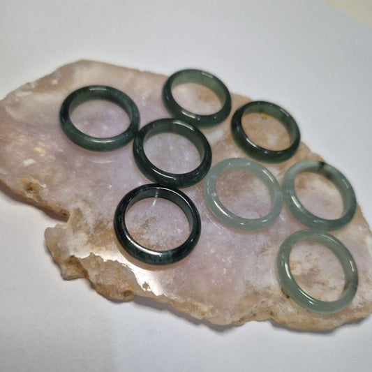 Authentic Blue water jade ring size 2.5-4