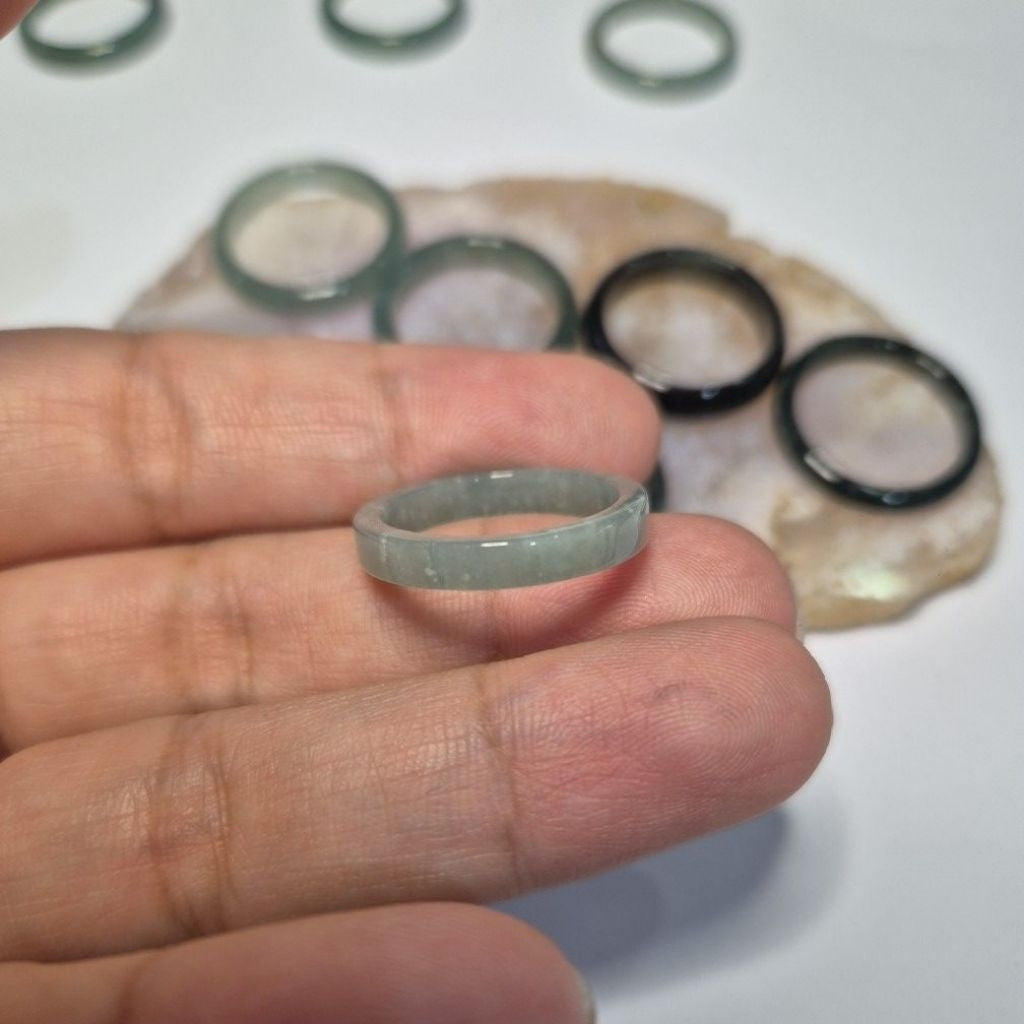 SALE! Authentic Blue water jade ring size 7-7.5