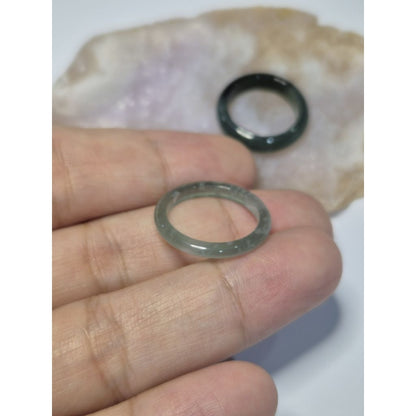 Authentic Blue water jade ring size 6-6.5