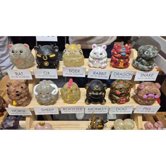 chinese zodiac crystal figurines