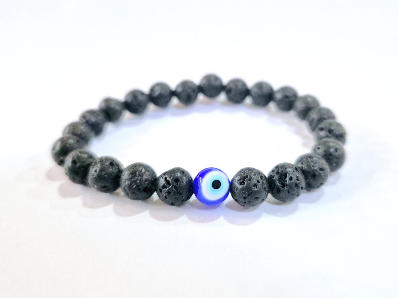 Black Lava Stone Diffuser with Evil Eye