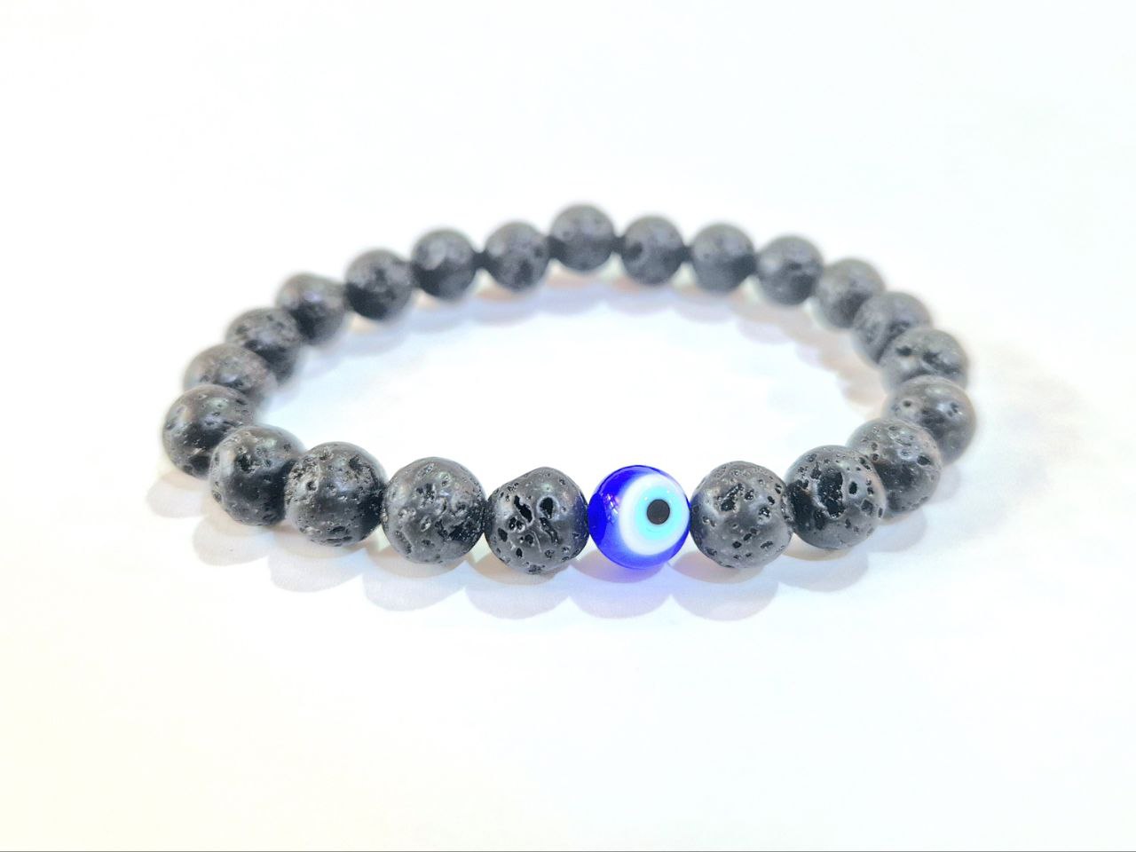 Black Lava Stone Diffuser with Evil Eye