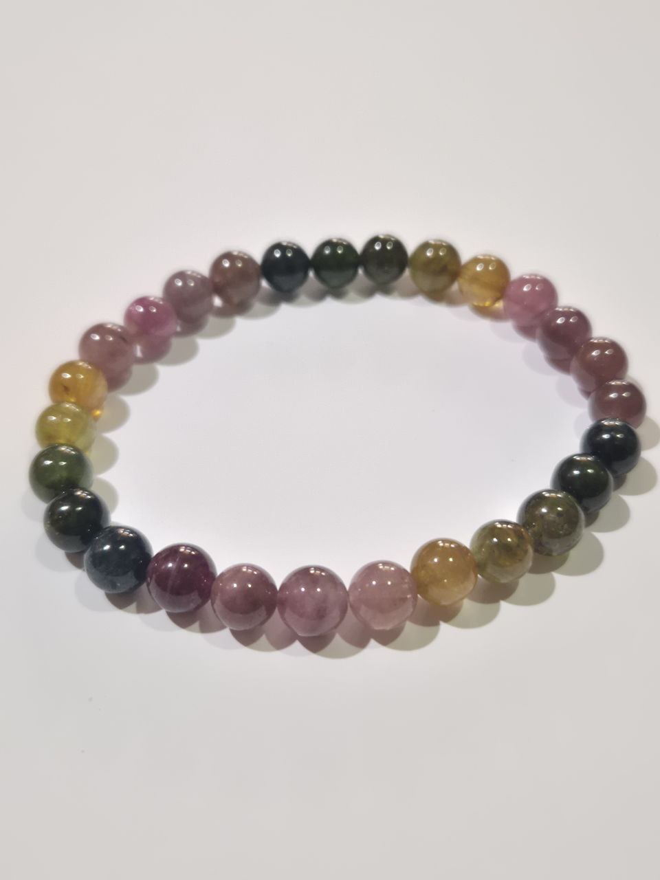 colorful tourmaline round beads