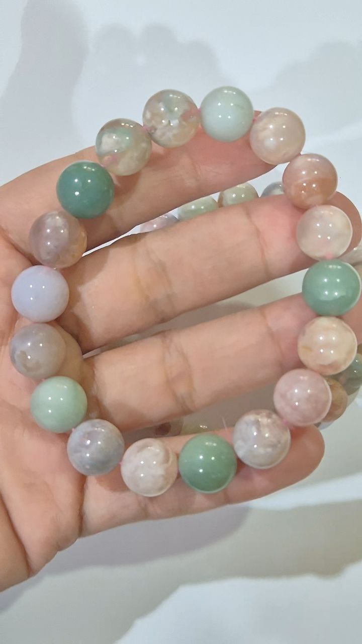 Pastel Sakura Agate Bracelet