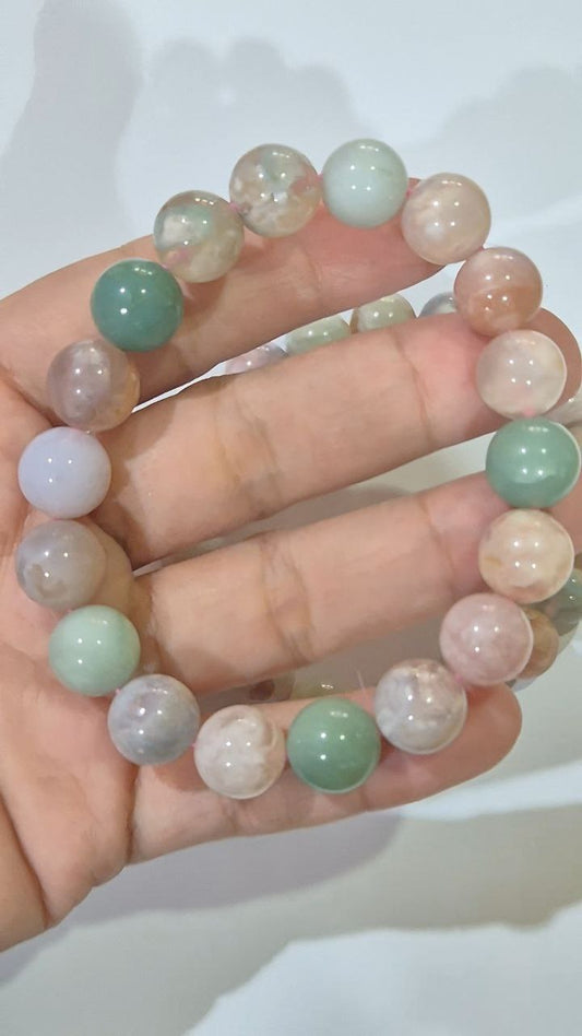 Pastel Sakura Agate Bracelet