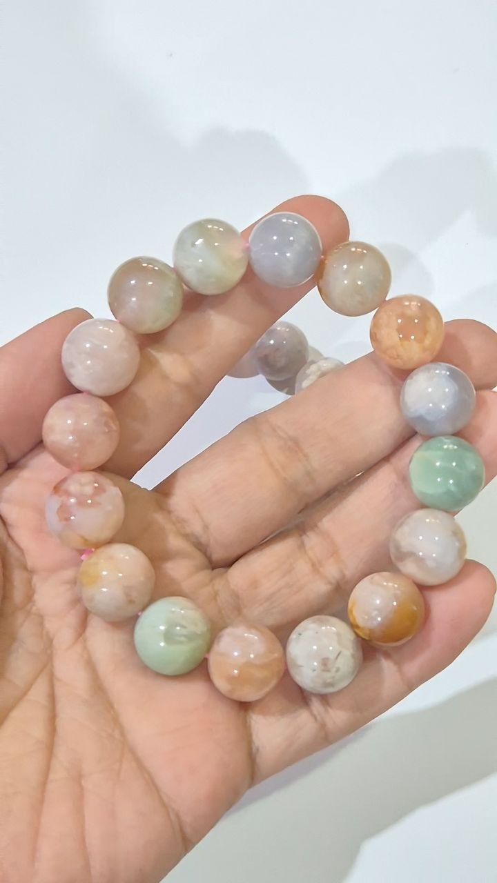 Pastel Sakura Agate Bracelet