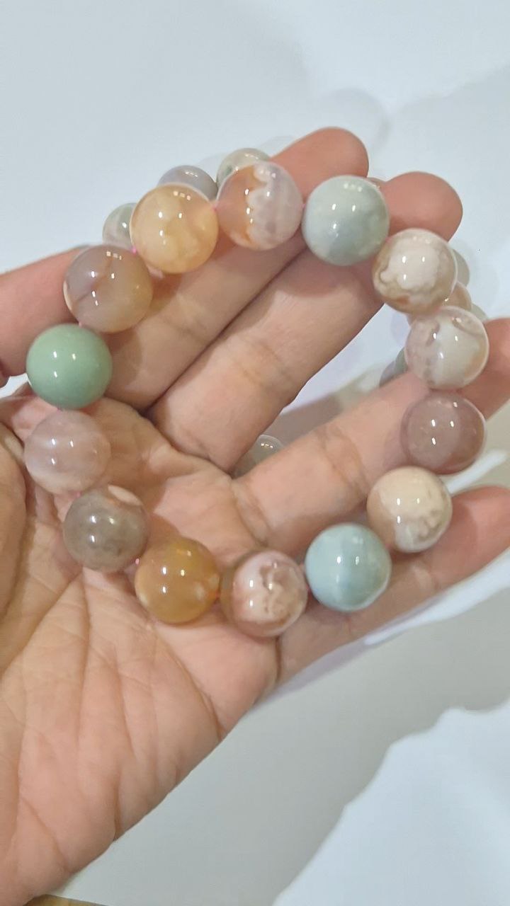 Pastel Sakura Agate Bracelet