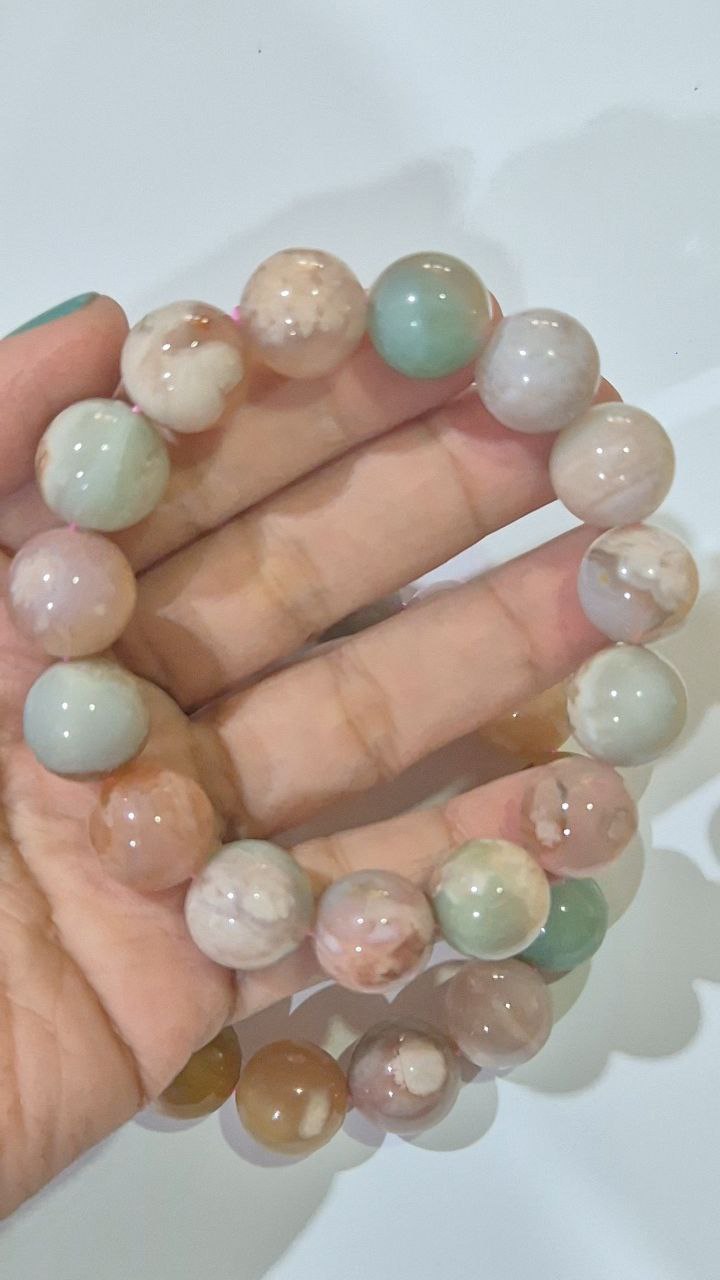 Pastel Sakura Agate Bracelet