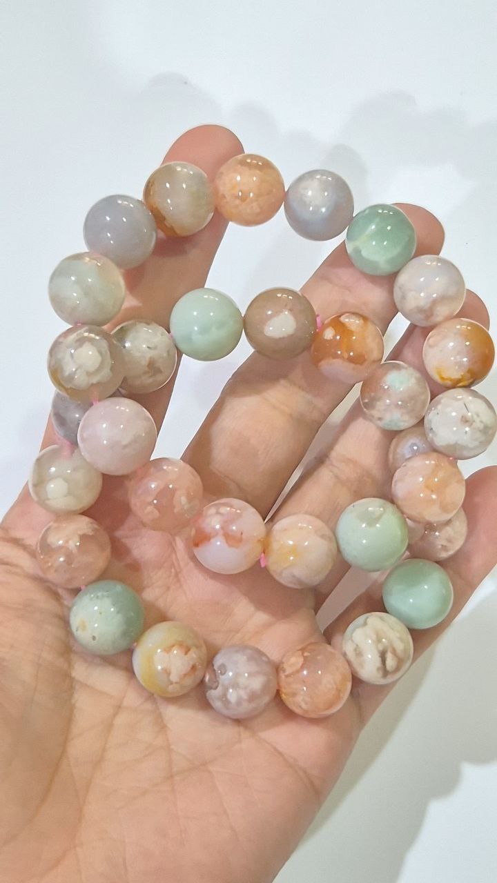 Pastel Sakura Agate Bracelet
