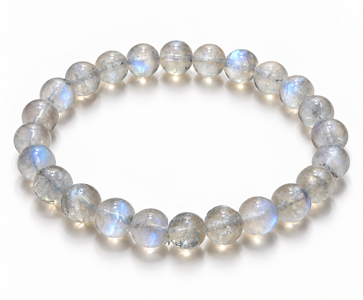 White Moonstone Bracelet (7mm)