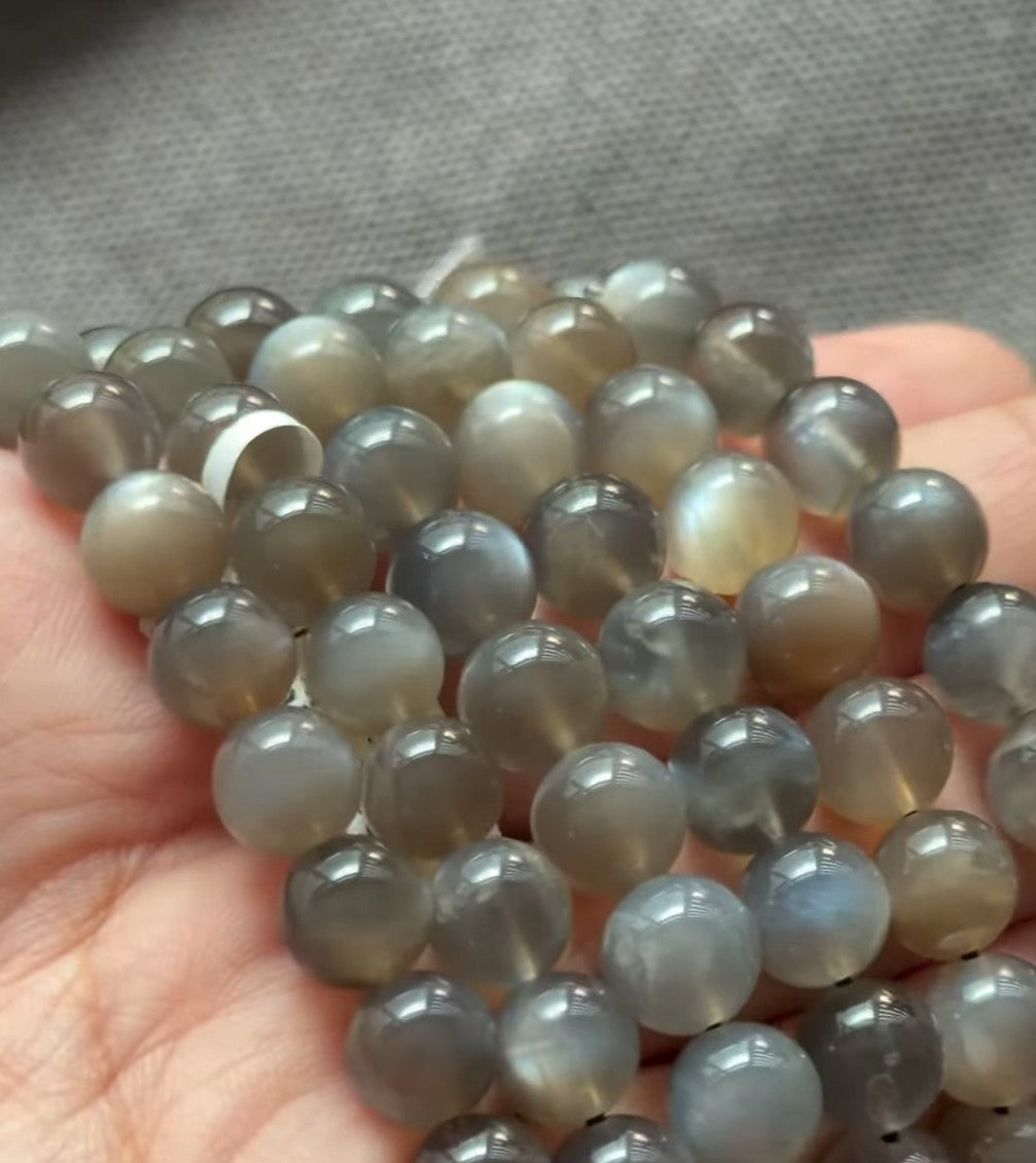 Black Moonstone Bracelet (7mm | 8mm)