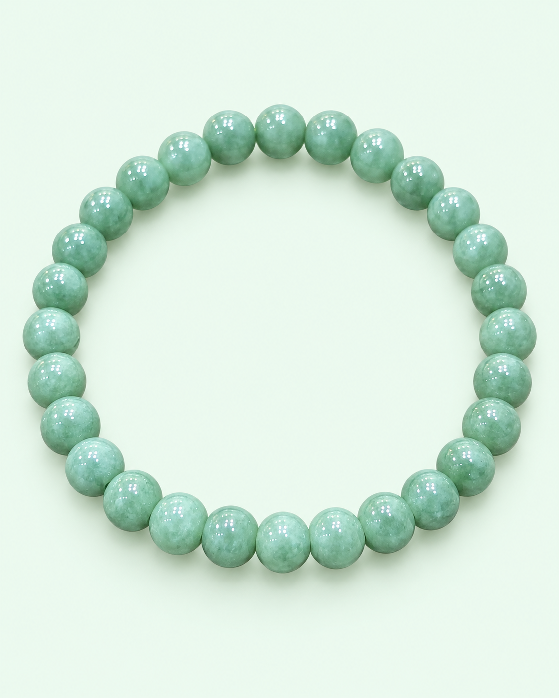 Apple Green Burmese Jade Bracelet (7mm)