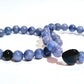 Distance Couple Bracelet Communication and Protection | Blue Aventurine with Black Obsidian Accent