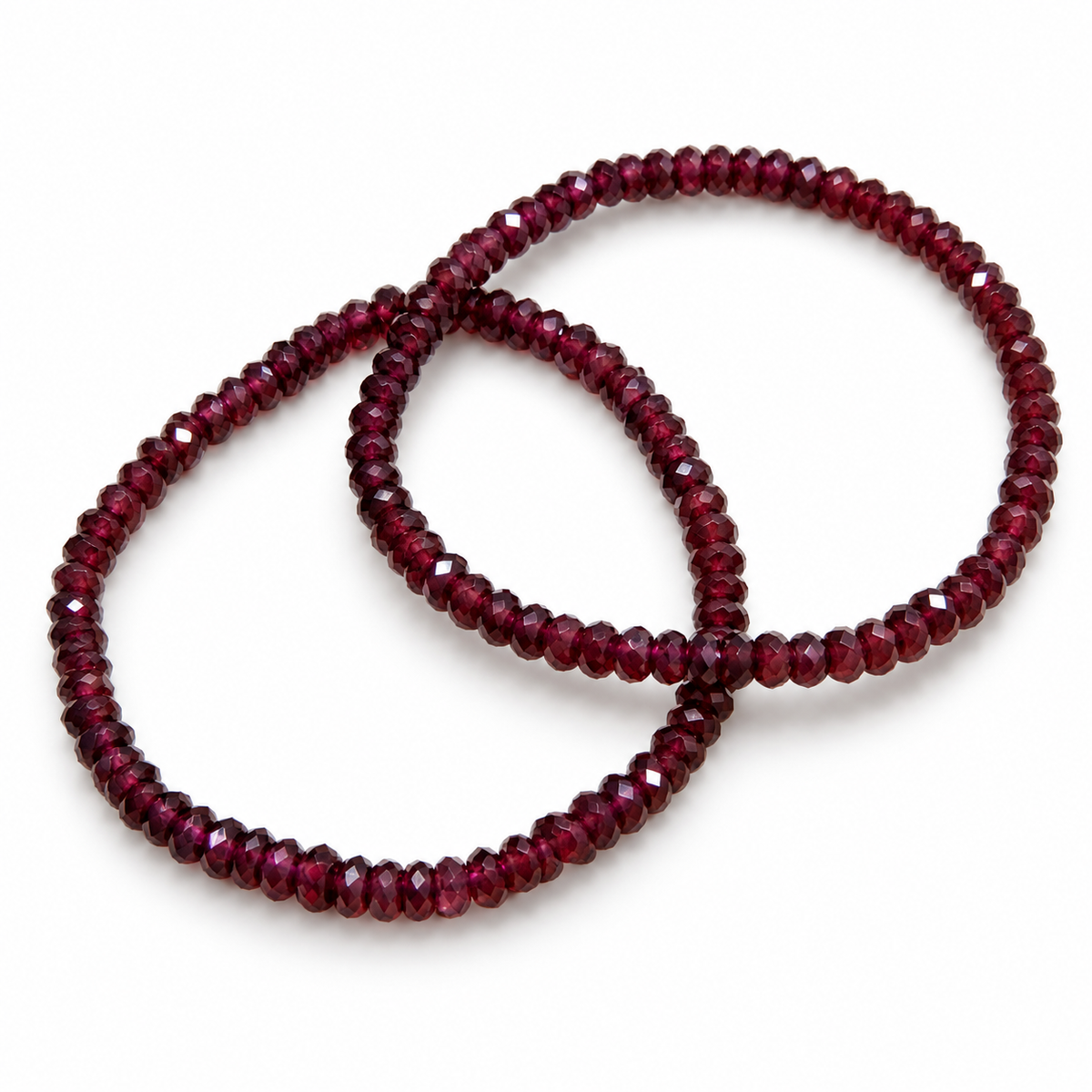 Faceted Red Garnet Bracelet (4mm)