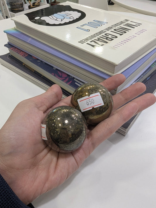 Pyrite Spheres (with Free Stand!)
