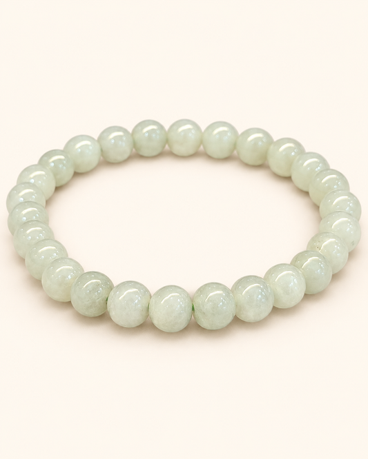 Icy Burmese Jade Bracelet (7mm)