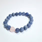 Couple Bracelet Communication and Self-Expression| Blue Aventurine with Rose Quartz Accent