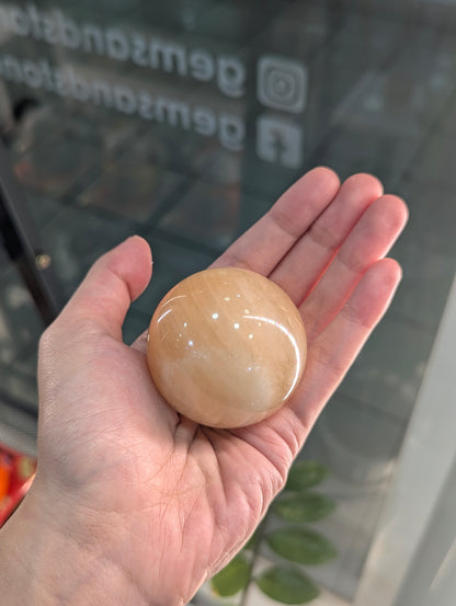 Honey Calcite Sphere (with Free Stand)