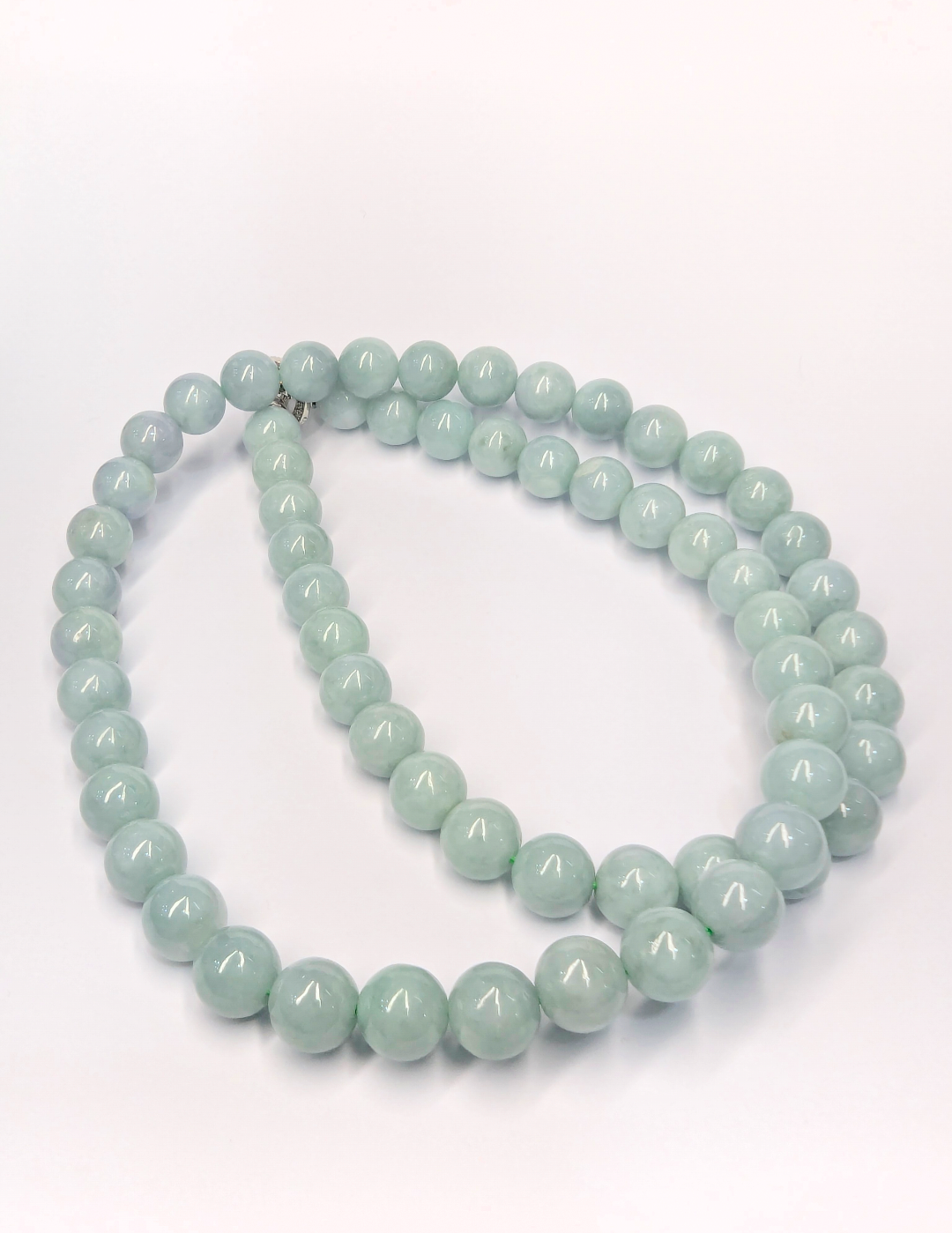 Burmese Green Apple Jade Necklace with Certificate of Authenticity