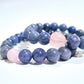 Couple Bracelet Communication and Self-Expression| Blue Aventurine with Rose Quartz Accent