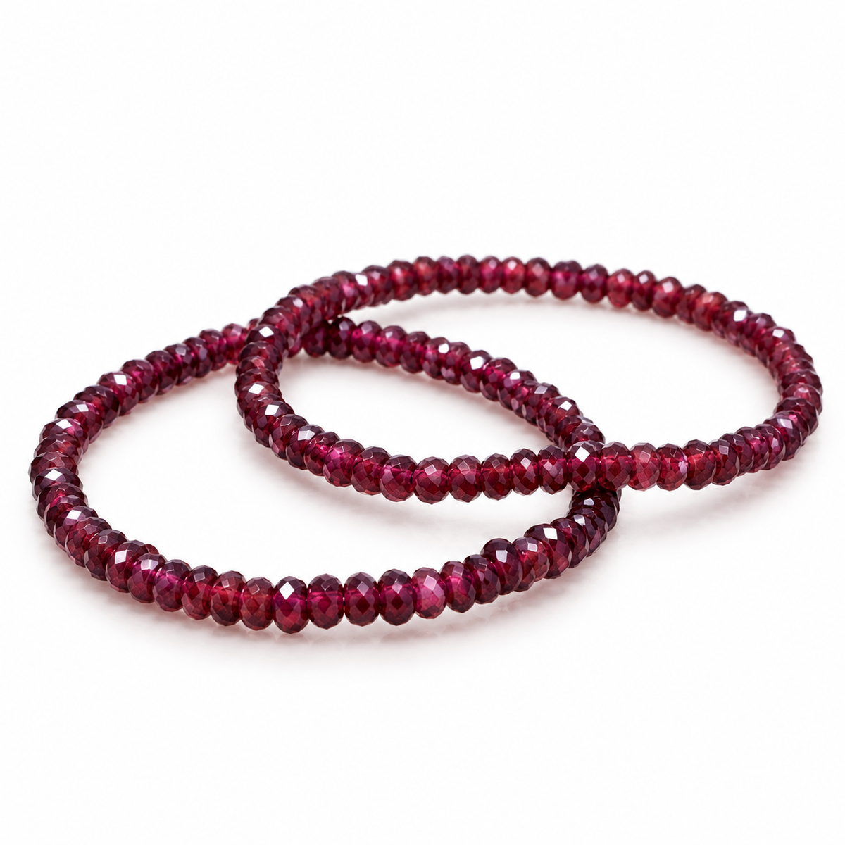 Faceted Red Garnet Bracelet (4mm)
