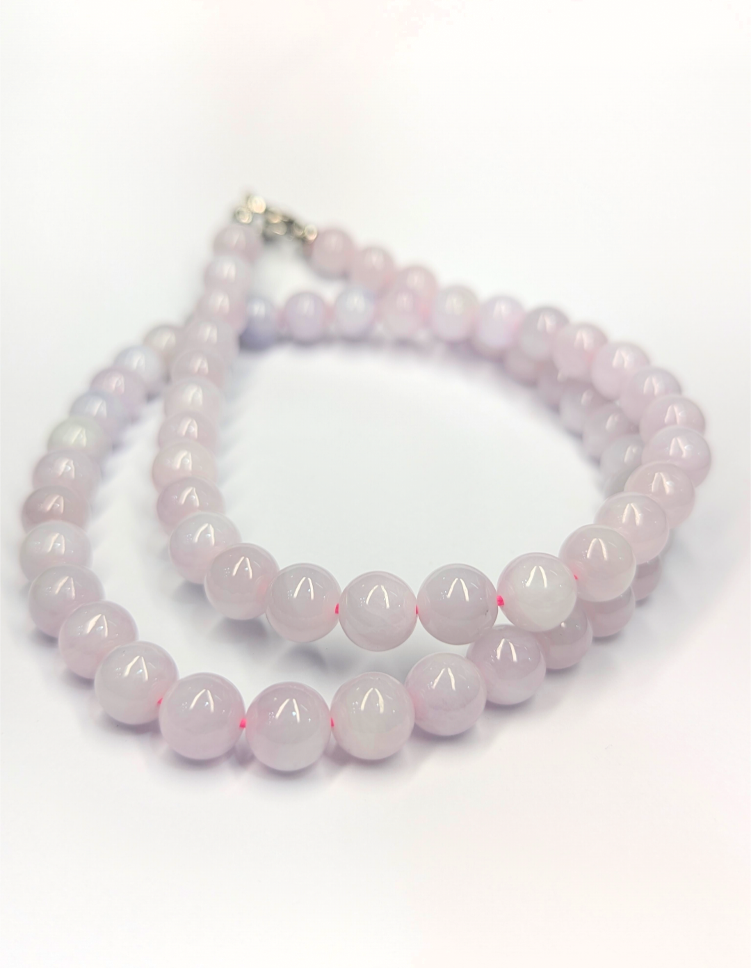 Burmese Pink Jade Necklace with Certificate of Authenticity