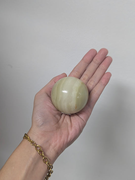 Afghan Jade Sphere (with Free Stand)
