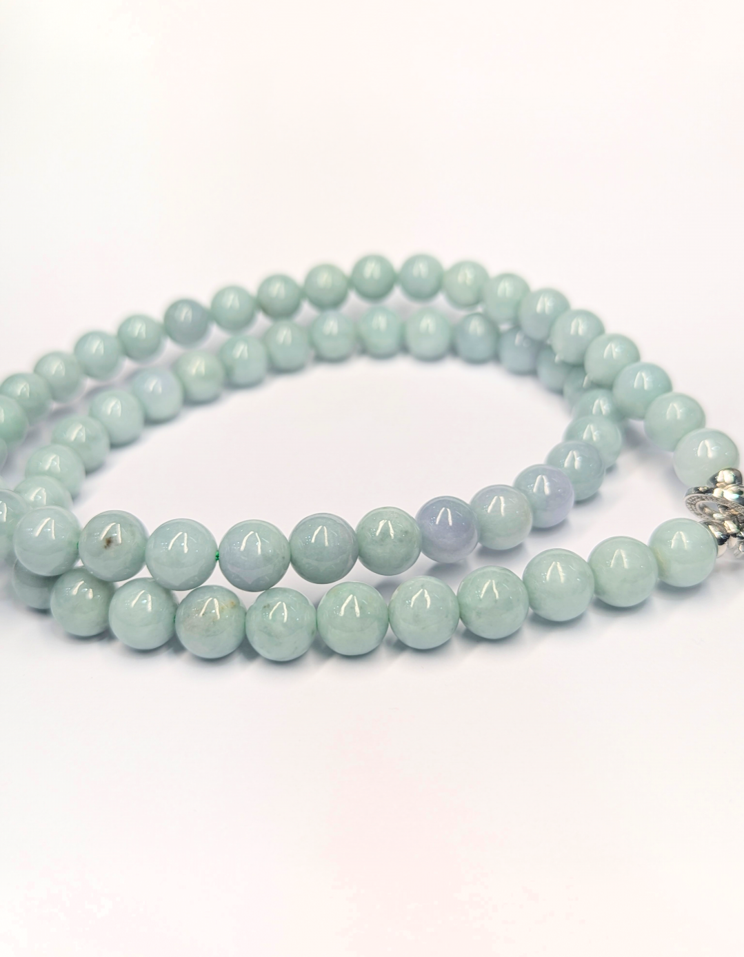 Burmese Green Apple Jade Necklace with Certificate of Authenticity