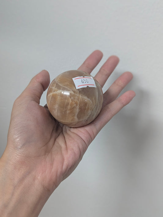 Orange Moonstone Sphere (with Free Stand!)