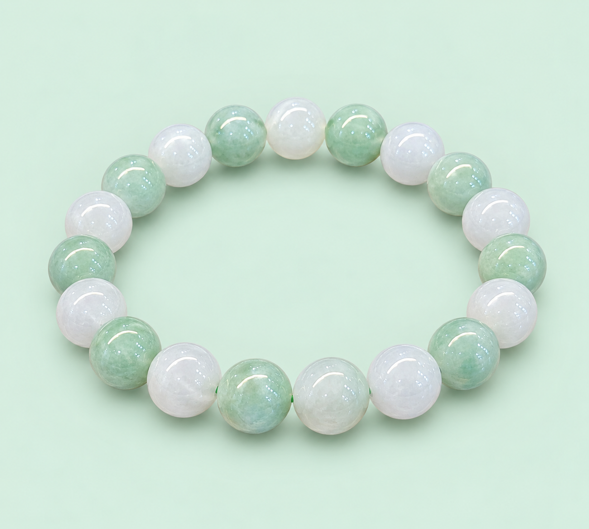 Duo Bao Burmese Jade Bracelet (10mm) with Certificate of Authenticity
