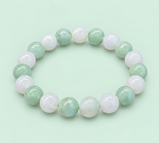 Duo Bao Burmese Jade Bracelet (10mm) with Certificate of Authenticity