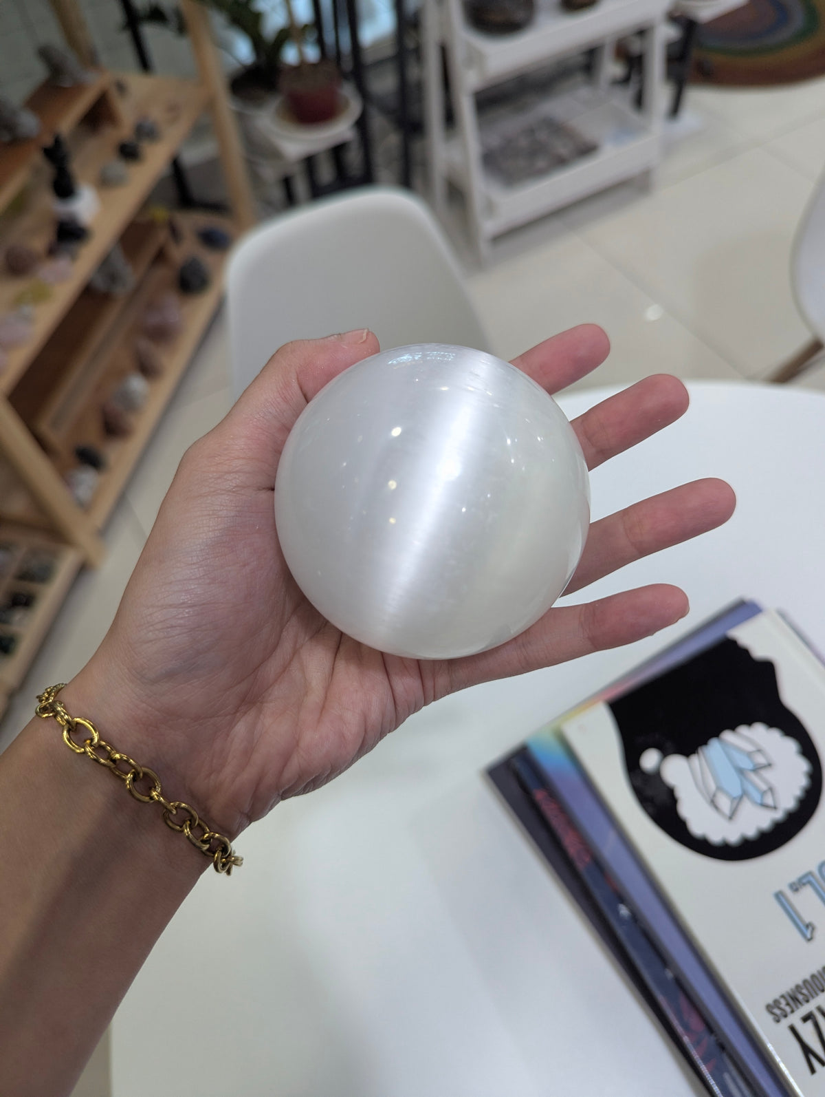 Selenite Sphere (Satin Spar)