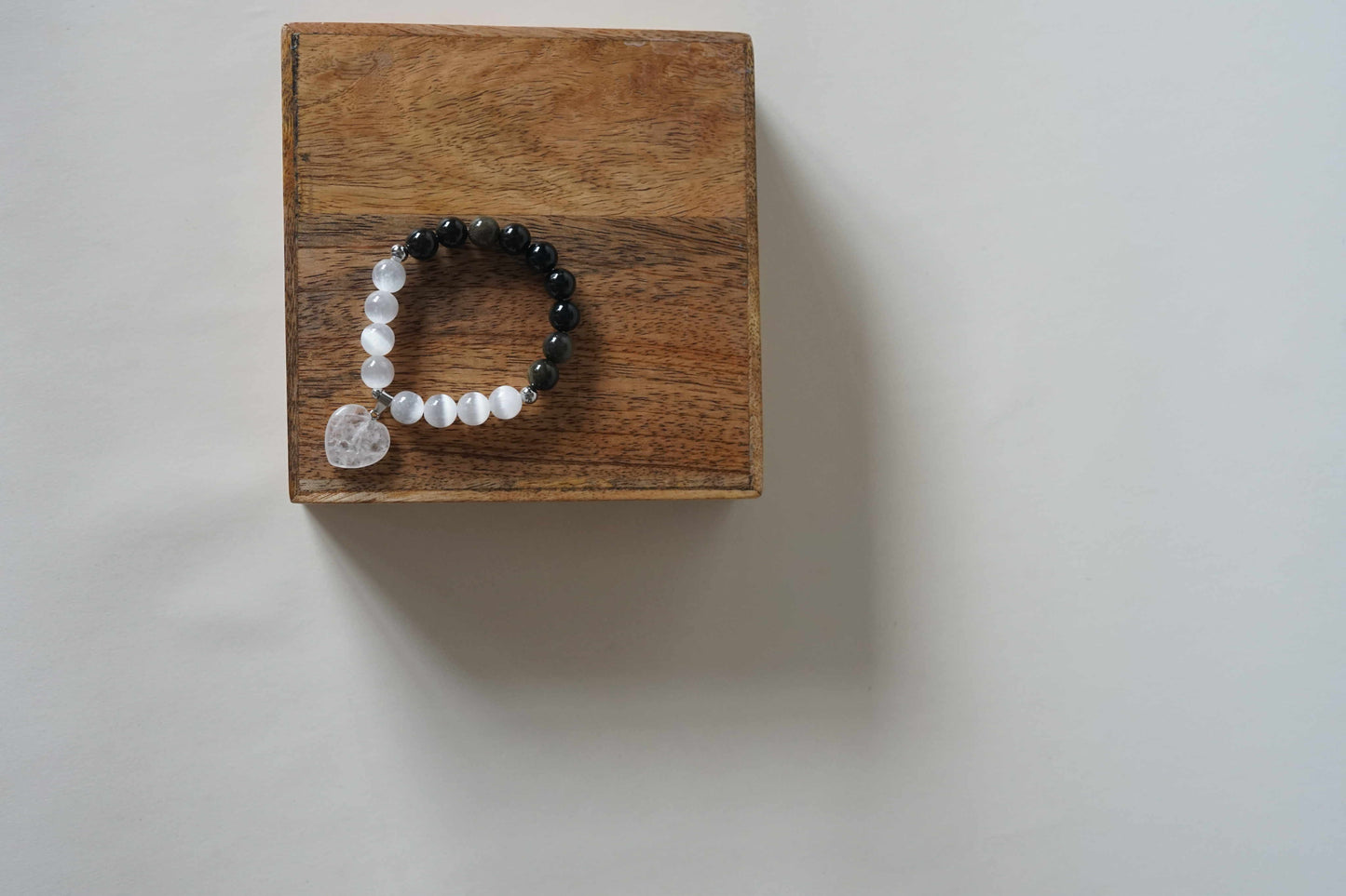 Selenite and Obsidian