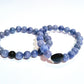 Distance Couple Bracelet Communication and Protection | Blue Aventurine with Black Obsidian Accent