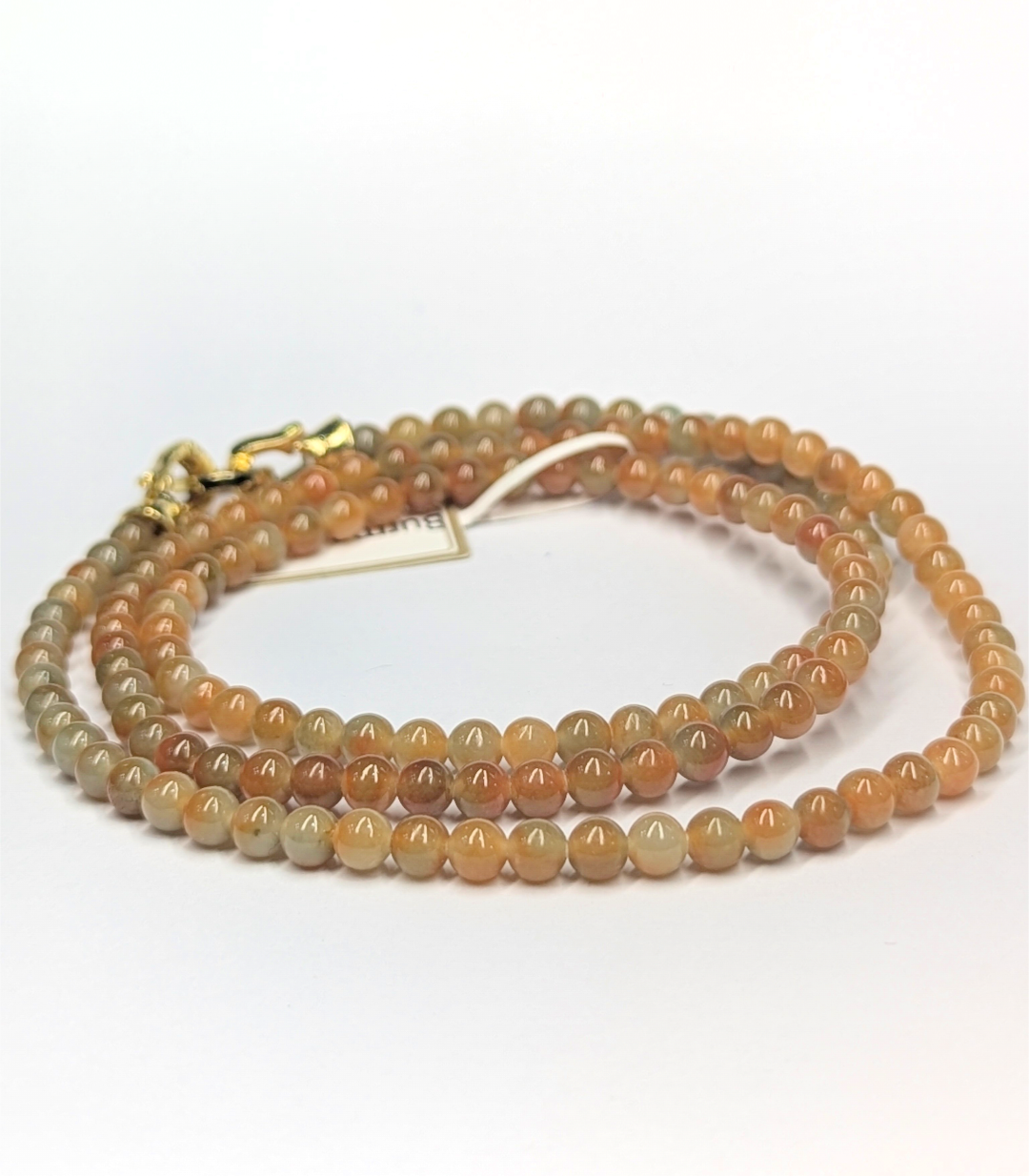 Burmese Yellow Jade Necklace with Certificate of Authenticity