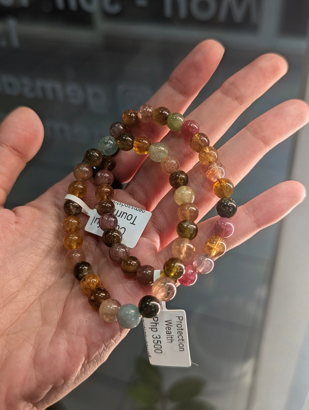 High Quality Colorful Tourmaline Bracelet (7mm)
