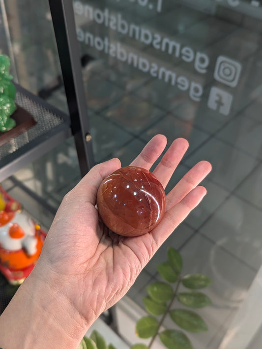 Carnelian Sphere (with Free Stand)