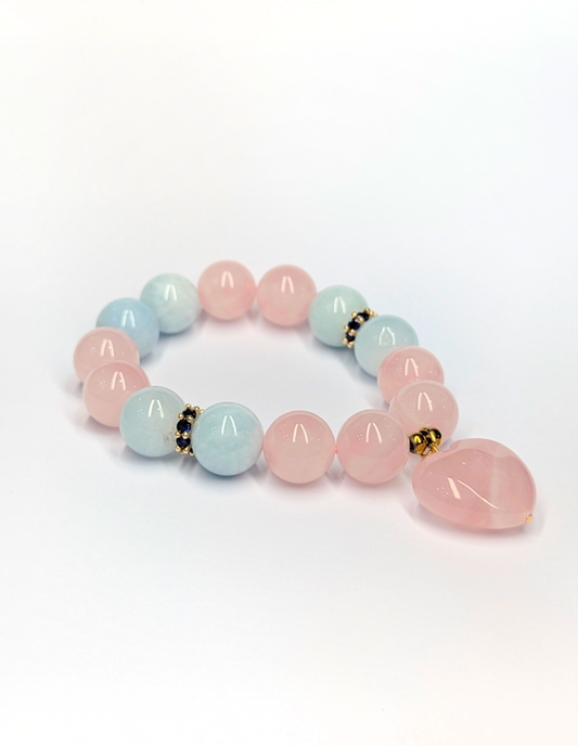 Rose Quartz and Aquamarine