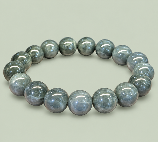 Guatemalan Bluewater Jade Bracelet (12mm)
