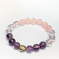 Amethyst, Clear Quartz and Rose Quartz with Anti Evil Eye