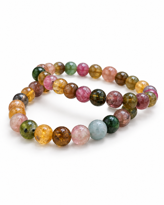 High Quality Colorful Tourmaline Bracelet (7mm)
