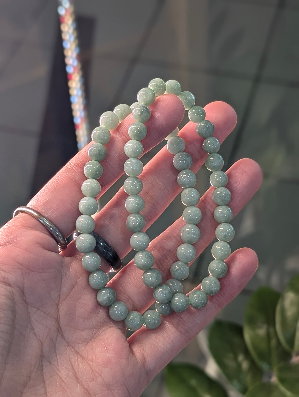 Apple Green Burmese Jade Bracelet (7mm)