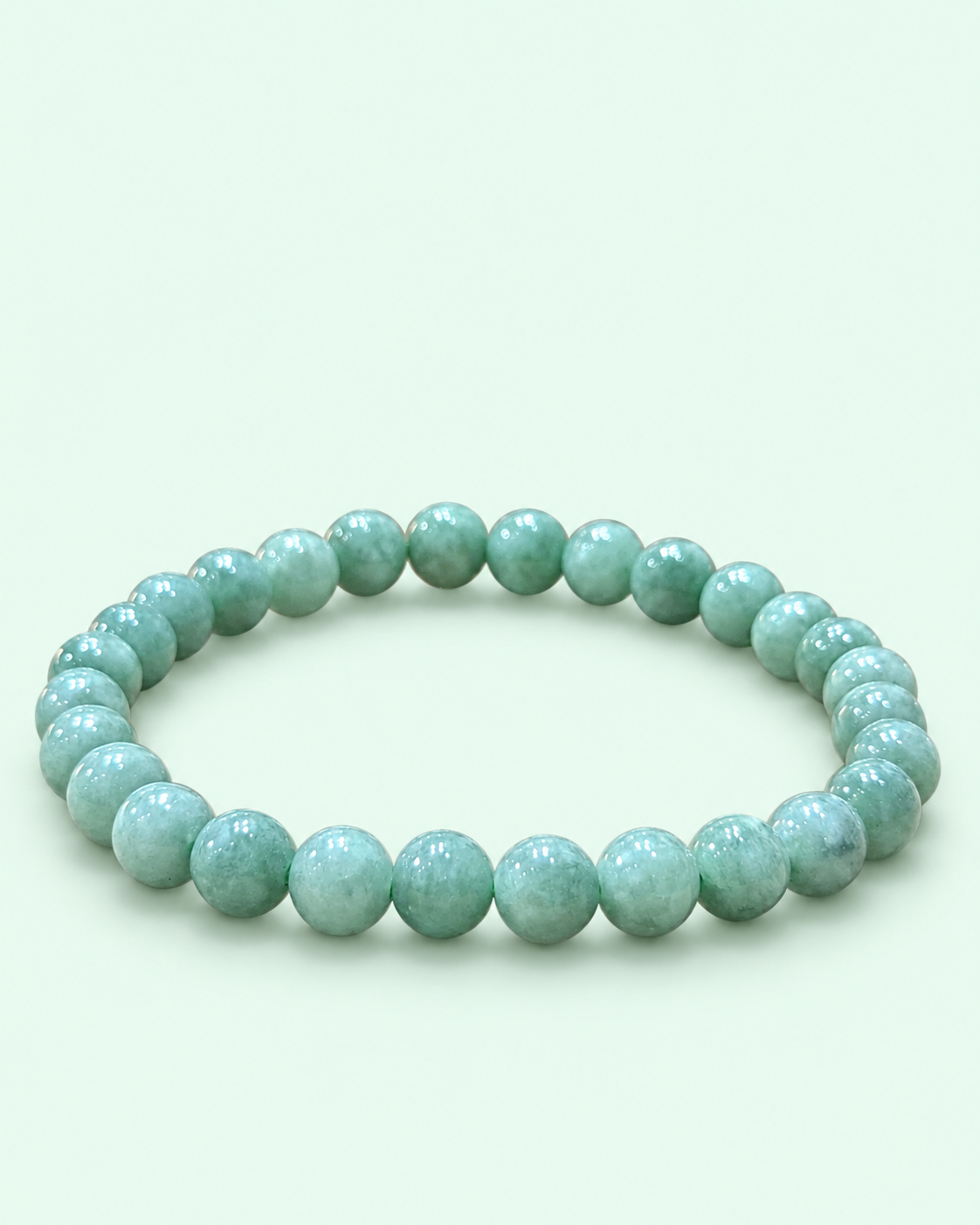 Apple Green Burmese Jade Bracelet (7mm)