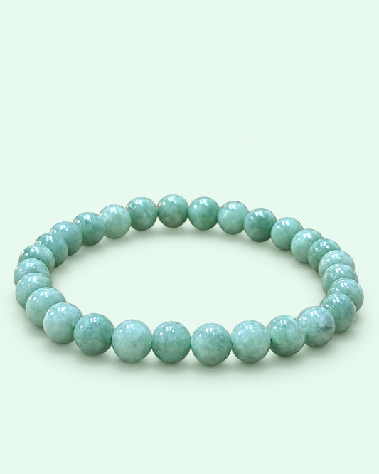 Apple Green Burmese Jade Bracelet (7mm)