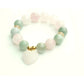 Rose Quartz and Jade Bracelet with heart charm