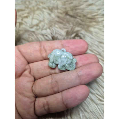 Jade Pendant Elephant with Free Chain!