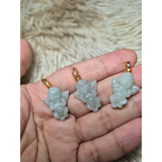 Jade Pendant Angel with Free Chain!