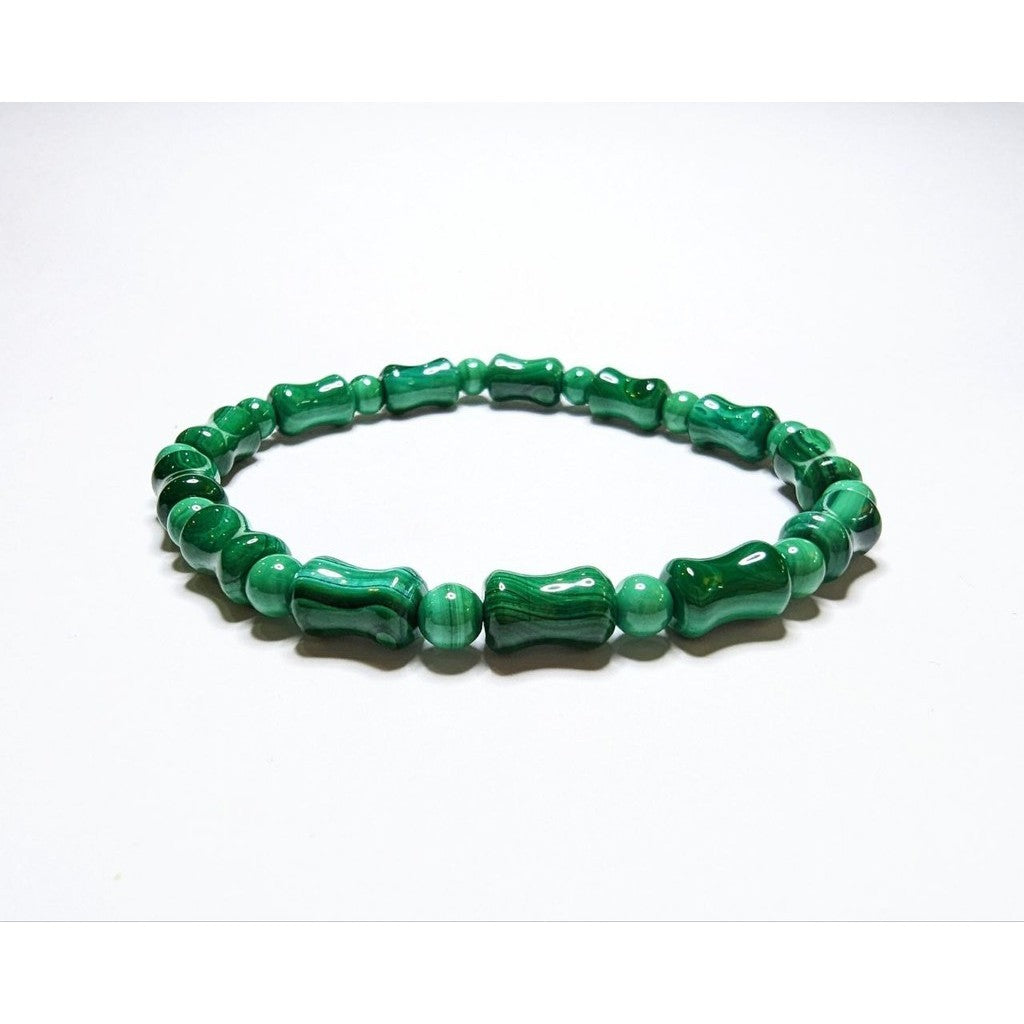 malachite bamboo slim crystal bracelet