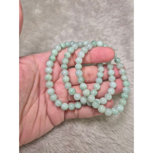 7 mm Light Apple Green Jade (Grade A) Luck • Health • Prosperity
