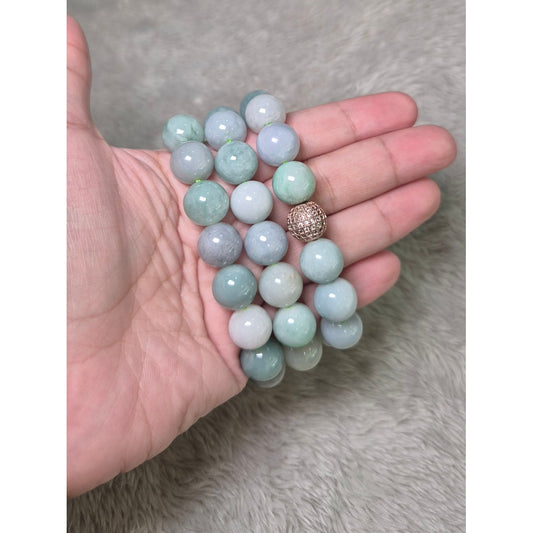 Duo Bao Jade Necklace 22” – 13 mm Grade A Jadeite for Prosperity & Harmony